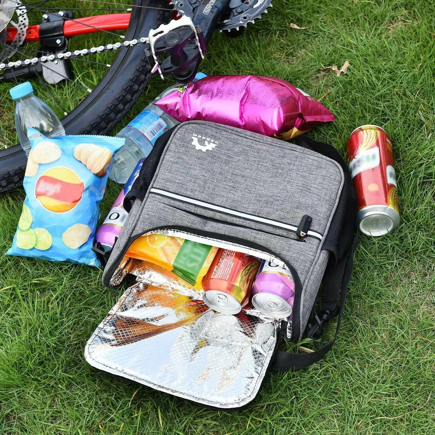 Waterproof Bike Handlebar Insulated Cooler Bag Front Bag Mountain Road Bicycle Cycling Handlebar Basket Bag Pannier Shoulder Bag