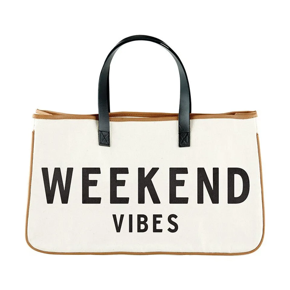 Weekend Vibes Canvas Tote Bag