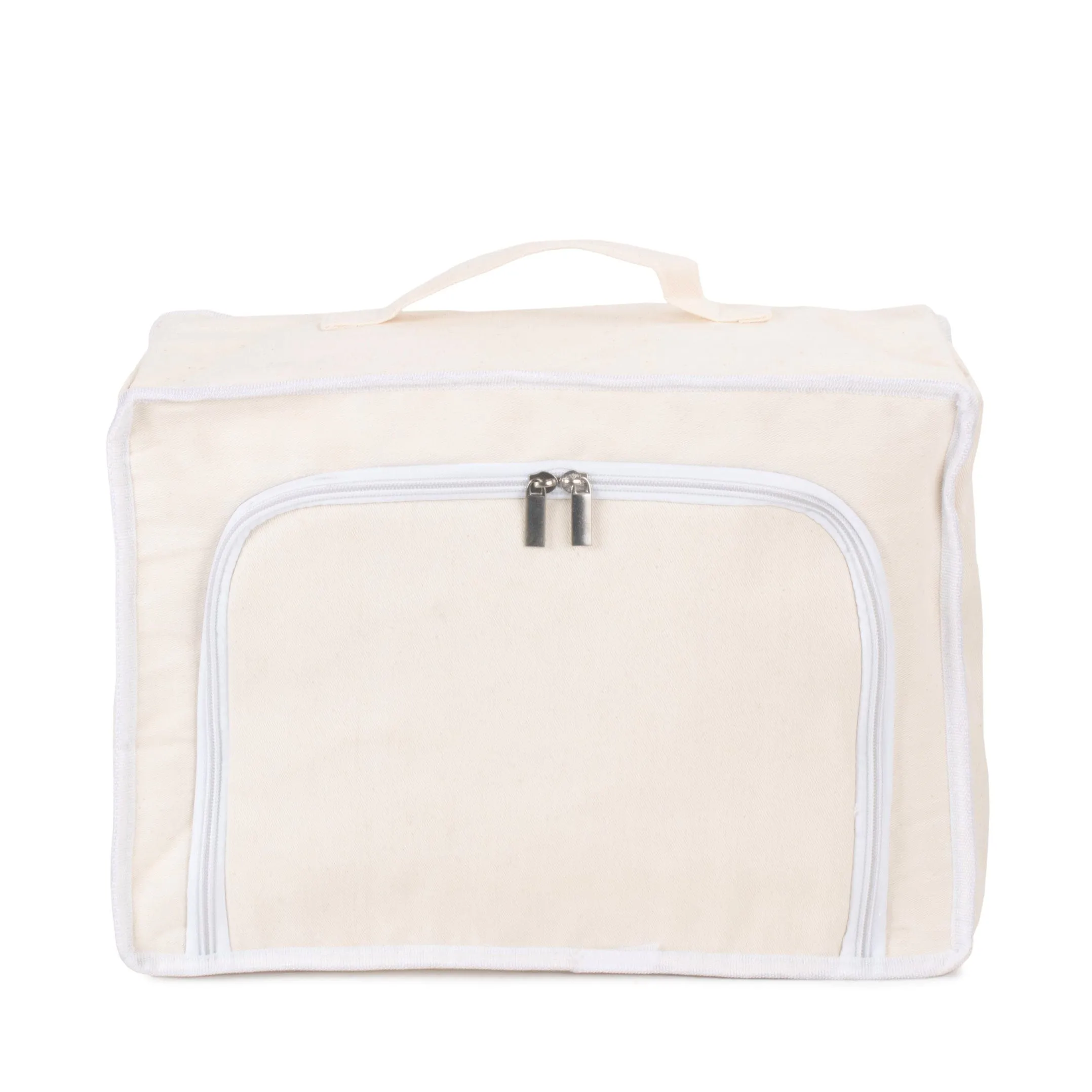 White Canvas Picnic Cooler Bag