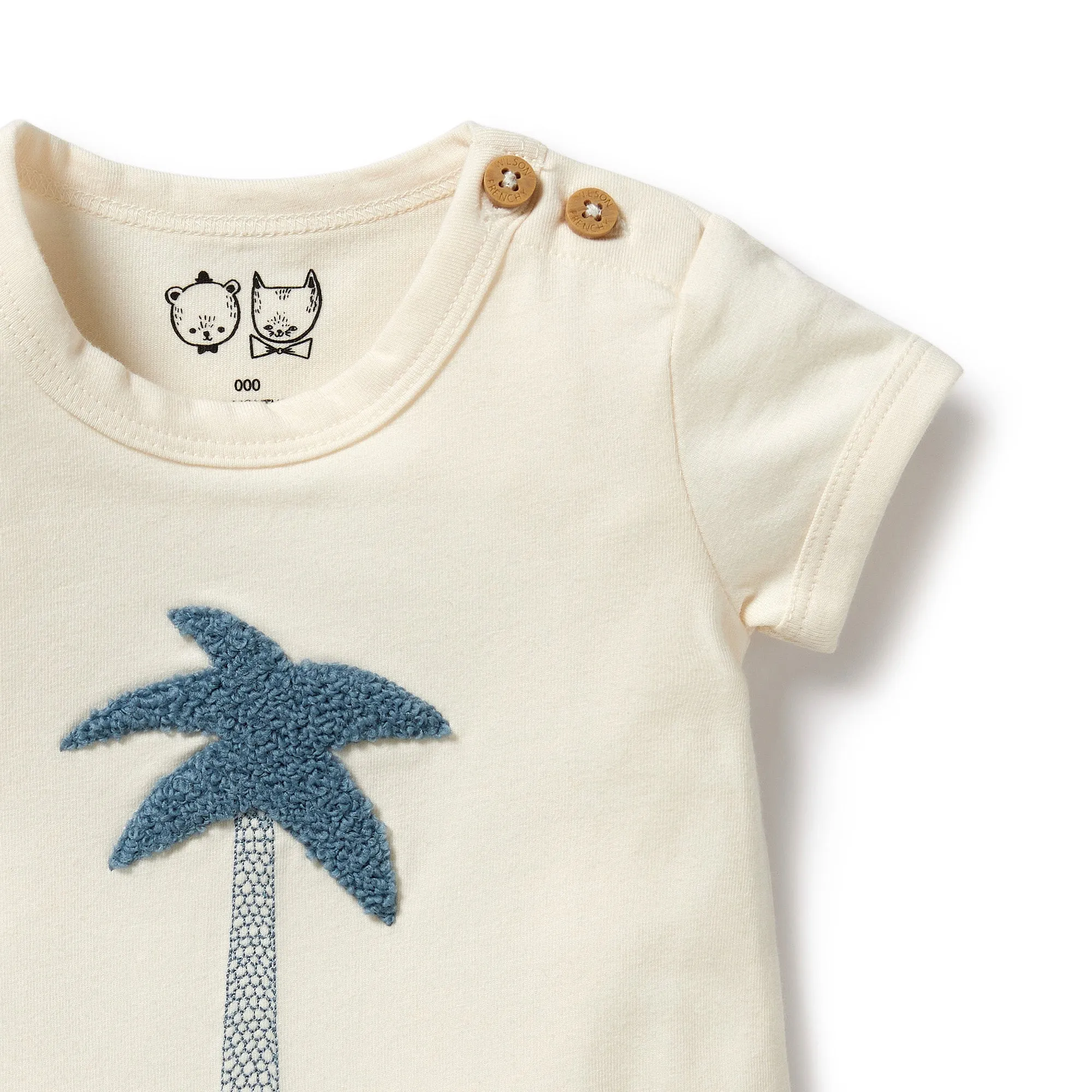 WILSON & FRENCHY PALM ORGANIC BODYSUIT